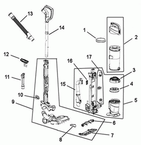 Diagram Diagram and Parts List for UH72540  Hoover Upright Vacuum