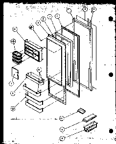 Refrigerator Door Diagram and Parts List for 36501W-P1121705WW  Amana Refrigerator