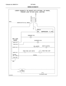 Wiring Schematic Diagram and Parts List for CRT182IQB3  Crosley Refrigerator