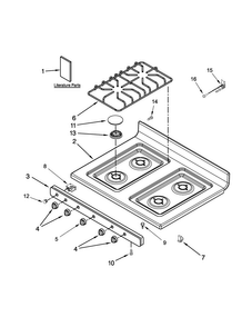 Cooktop Parts Diagram and Parts List for AGR3130BAW0  Amana Range
