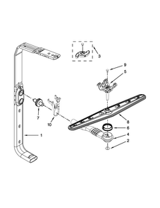 Upper Wash And Rinse Parts Diagram and Parts List for MDB6769PAW4  Maytag Dishwasher