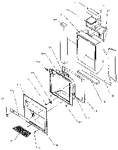 Ice And Water Cavity Diagram and Parts List for SSD25NB-P1162409W  Amana Refrigerator