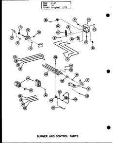 Burner And Control Parts 2 Diagram and Parts List for GH-105DE P96294-8F Amana Furnace