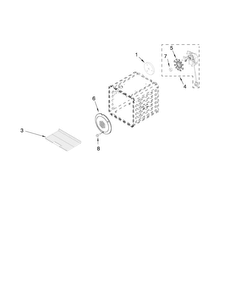 18" Internal Oven Parts Diagram and Parts List for JGRP548WP00  Jenn-Air Range
