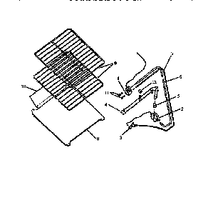 Lower Oven Comp. W/o Spark Ign. Diagram and Parts List for RBP22AA P1142331NW,L Amana Range