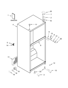 Cabinet Parts Diagram and Parts List for MRT118FFFE00  Maytag Refrigerator