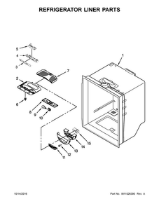 Refrigerator Liner Parts Diagram and Parts List for MBR1957FEZ01  Maytag Refrigerator