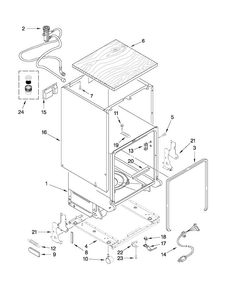 Tub And Frame Parts Diagram and Parts List for MDC4809AWB2  Maytag Dishwasher