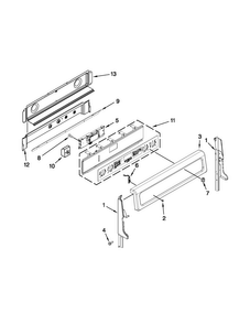 Control Panel Parts Diagram and Parts List for MET8885XW02  Maytag Range