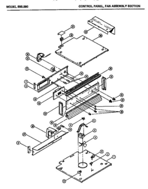 01 - Control Panel Diagram and Parts List for 880000  Litton Range
