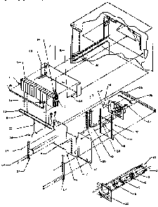Evaporator Area Diagram and Parts List for TX19R-P1158504W  Amana Refrigerator
