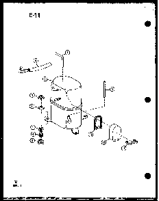 Compressor Diagram and Parts List for 218-5K P67535-7R Amana Air Conditioner