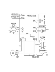 Wiring Diagram Diagram and Parts List for CAE15EHQ14  Crosley Air Conditioner