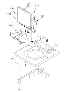 Lid Assy Diagram and Parts List for SWT121LA  Speed Queen Washer