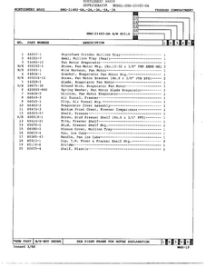 Freezer Compartment Page 2 Diagram and Parts List for 21482-OA  Admiral Refrigerator