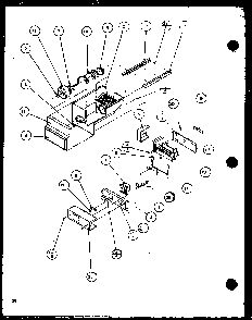 Ice Bucket And Ice Maker Diagram and Parts List for 2599CIWL-P1121501WL  Amana Refrigerator