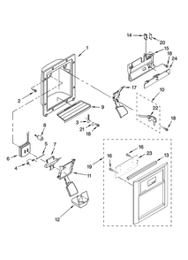 Part Location Diagram of W10139882 Whirlpool COVER-FRNT