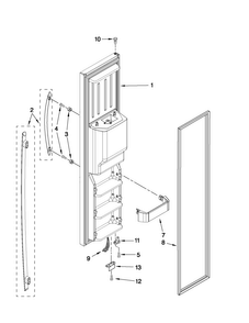 Freezer Door Parts Diagram and Parts List for JCD2595WES00  Jenn-Air Refrigerator