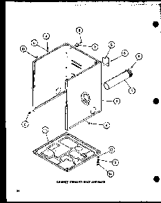 Cabinet Diagram and Parts List for TGA400 P77041-5W Amana Dryer