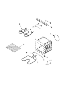 Internal Oven Parts Diagram and Parts List for JJW2330WS01  Jenn-Air Wall Oven