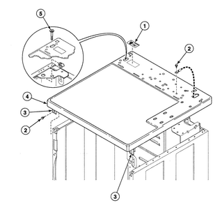 Cabinet Top Diagram and Parts List for SDEF07QJ1500  Speed Queen Dryer