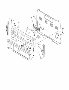 Control Panel Parts Diagram and Parts List for MER7775WW1  Maytag Range