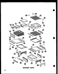 Interior Parts Diagram and Parts List for SRN22G-A-P60201-17WA  Amana Refrigerator