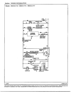 Wiring Information Diagram and Parts List for 211740  Admiral Refrigerator