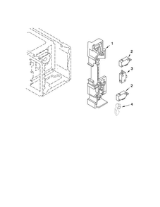 Microwave Latch Board Parts Diagram and Parts List for JMC5200BAW14  Jenn-Air Microwave