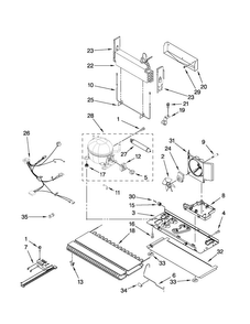 Unit Parts Diagram and Parts List for MFI2569VEA2  Maytag Refrigerator