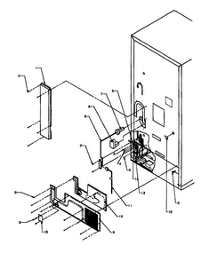 Back Cabinet Diagram and Parts List for BP22A2W-P1161605WW  Amana Refrigerator