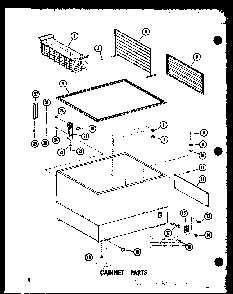 Cabinet Parts Diagram and Parts List for C15B-C P60330-82WC Amana Freezer