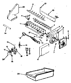 Ice Maker Diagram and Parts List for RB17KA-2AF AG33A Magic Chef Refrigerator