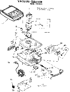 Base Assembly Diagram and Parts List for 11629915900  Kenmore Canister Vacuum