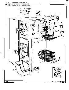 Freezer Compartment Diagram and Parts List for RC20LN-2A-BS01G  Magic Chef Refrigerator