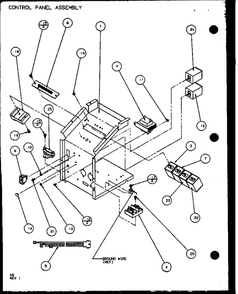 Control Panel Assembly 3 Diagram and Parts List for PTC12300ER P9812515R Amana Air Conditioner