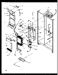 Evaporator And Air Handling Diagram and Parts List for SXD22NW-P1162405WW  Amana Refrigerator