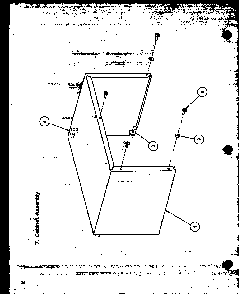 Outer Cabinet Diagram and Parts List for ML-40 P76804-2M Amana Microwave