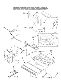 Unit Parts Diagram and Parts List for ABL2227FES12  Amana Refrigerator
