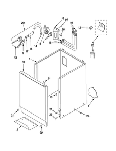 Cabinet Parts Diagram and Parts List for MAT13MNLGW  Maytag Washer