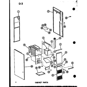 Cabinet Parts 1 Diagram and Parts List for GC120DM-35 P96523-4F Amana Furnace
