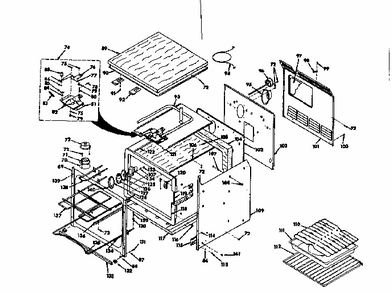 Body Section Diagram and Parts List for 8504237560  Kenmore Range