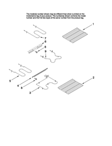 Rack And Element Parts Diagram and Parts List for MER6755ABW25  Maytag Range
