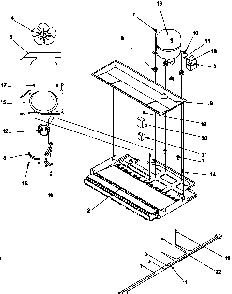 Compressor Compartment Diagram and Parts List for TY18S4L-P1195307WL  Amana Refrigerator