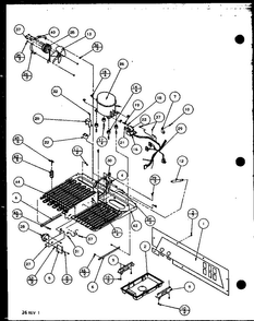 Machine Compartment Panasonic Compressor Diagram and Parts List for SZD20MPL-P1120204WL  Amana Refrigerator