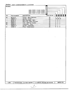 Unit Compartment & System Page 3 Diagram and Parts List for 21822-1  Admiral Refrigerator