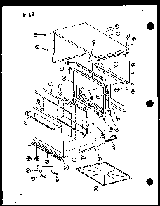 Door And Cabinet Diagram and Parts List for RS-7A P75589-7M Amana Microwave