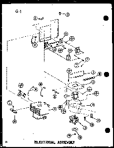 Electrical Assembly Diagram and Parts List for RC-10SD P75750-2M Amana Microwave