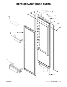 Part Location Diagram of W10606813 Whirlpool COVER