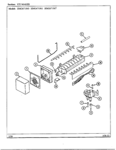 Ice Maker Diagram and Parts List for 671867  Admiral Refrigerator